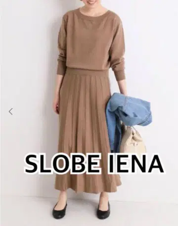 SLOBE IENA 브라운 니트 원피스 긴팔