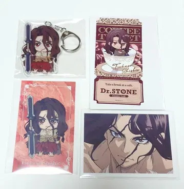 Dr.STONE GiGO AMOCAFE 시시왕 사자 아크릴 키링 카드