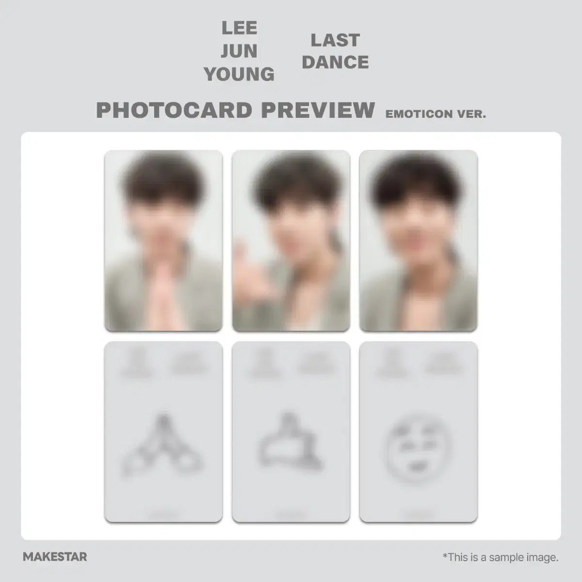 Lee Junyoung makestar offline unreleased photocard 3 types