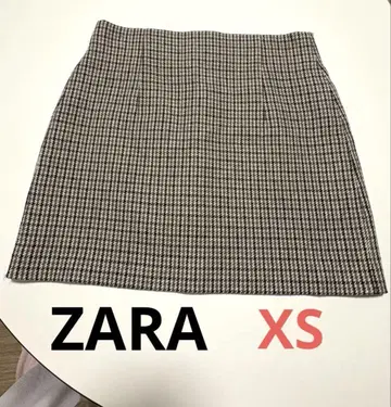 ZARA 체크 스커트 하운드투스 체크 패턴 가을/겨울