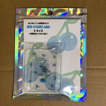봉제인형용 스탠드 S 사이즈(10cm) 블루 흩뿌려진 패턴
