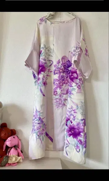 기모노 리메이크 후리소데 순수 실크 원피스