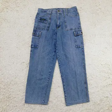 MANX 멀티 포켓 데님 팬츠 카고 팬츠 청바지 남성용