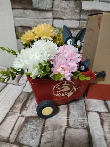 지브리 마녀 배달부 키키 플랜터 커버 지지 빨간색