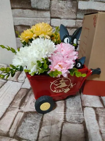 지브리 마녀 배달부 키키 플랜터 커버 지지 빨간색