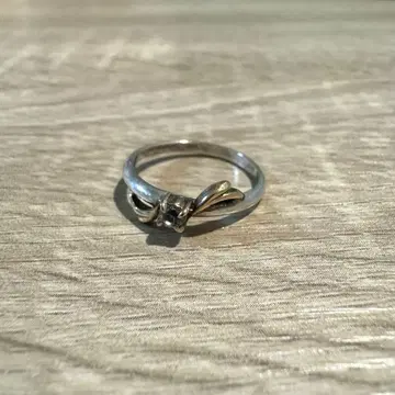 K10 실버 925 콤비 반지 리본 13호