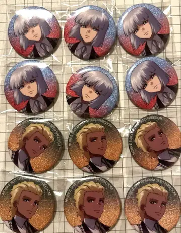 건담 SEED 라운드원 캔뱃지 이자크 디아카 6점 x 2