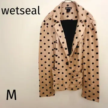 wetseal [ M ] 자켓 도트 핑크 출퇴근 U.S 구제 의류