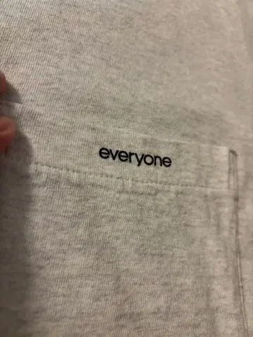 everyone 포켓 부착 그레이 T셔츠 L 포켓 T