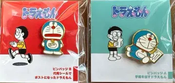 도라에몽 우체국 핀 배지 2개 세트