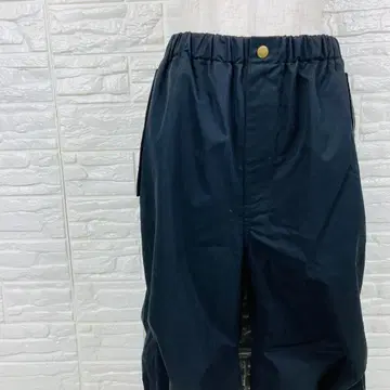 시니컬 밑단 드로스트 카고 팬츠 벌룬 실루엣 블랙 [ 54-55 ]