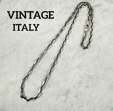 VINTAGE 이탈리아제 닻 체인 목걸이 실버925