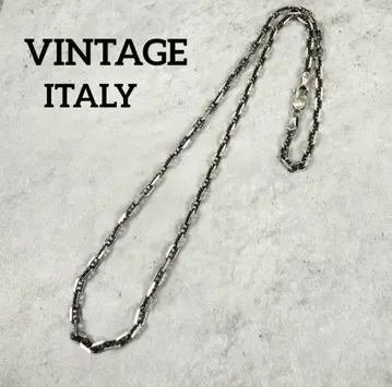 VINTAGE 이탈리아제 닻 체인 목걸이 실버925