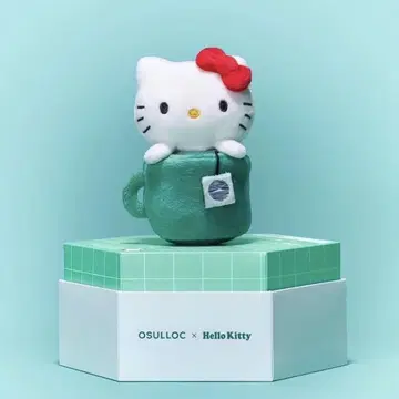 한국 한정판 헬로키티 x 오설록 티타임 봉제 인형 키링
