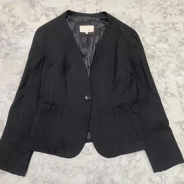 언타이틀 노카라 자켓 블랙 블랙