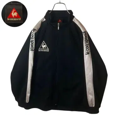 일본제 르꼬끄 심플 블랙 저리 트랙 자켓 데상트사 루즈한 사이즈