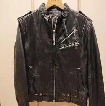 MICHEL KLEIN homme 블랙 가죽 자켓 46
