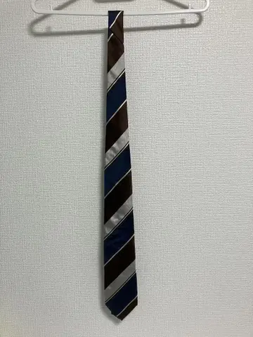 ARCODIO 실크 넥타이 브라운 네이비