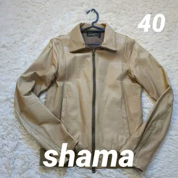 shama 샤마 라이더 자켓 싱글 카우 가죽 아이보리 40