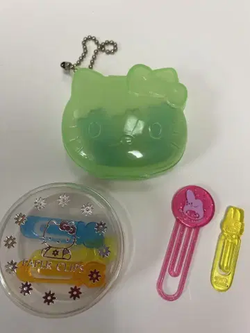 레어! 헬로키티 마이멜로디 페이퍼 클립과 키티 클립