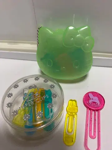 레어! 헬로키티 마이멜로디 페이퍼 클립과 키티 클립