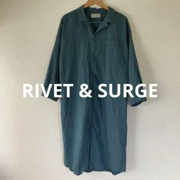 새상품급 리벳앤서지 RIVET & SURGE 롱 스웨이드풍 셔츠