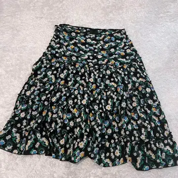 ANASUI 안나수이 실크 100% 꽃무늬 플레어 스커트 2 (M)