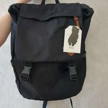 kuut. 블랙 롤탑 백팩