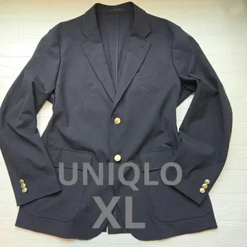 유니클로 컴포트 블레이저 네이비 골드 버튼 XL 자켓 남녀 공용