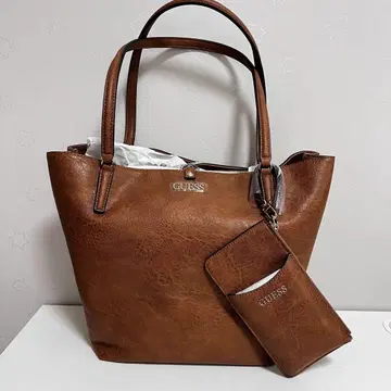 미사용 새상품 여성용 토트백 GUESS 게스 파우치 포함 대용량