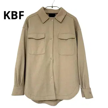 KBF 베이지 버튼업 셔츠 오버 사이즈