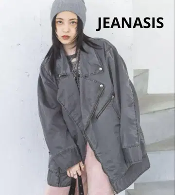 JEANASIS 그레이 싱글 라이더 자켓 프리 사이즈