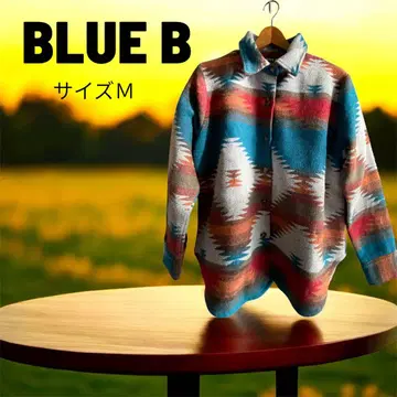 Blue B 네이티브 무늬 셔츠 자켓 M 사이즈