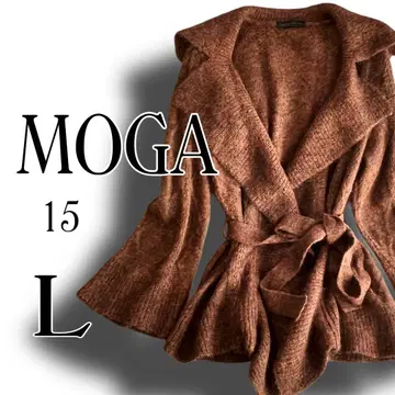 MOGA 가디건 브라운 15 L 사이즈 소매 플레어