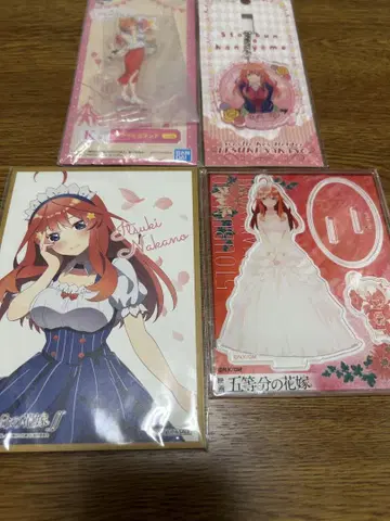 5등분의 신부 나카노 이츠키 아크릴 스탠드 색지 키링 4종 세트