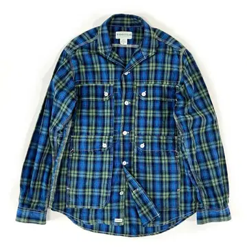 사사프라스 긴팔 셔츠 체크 가드너 컷어웨이 그린 M