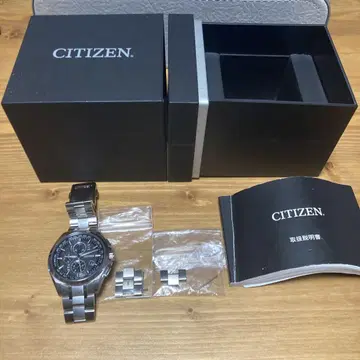 CITIZEN 그레이 작동품 at8040-57e 여분 시계 부품 있음