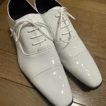 웨딩 결혼식 남성용 신발 에나멜 신발 화이트