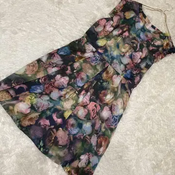 Paul Smith 꽃무늬 원피스 그린 44L 깔끔 화려함