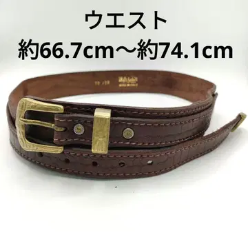 BALLY 표기 사이즈 70/28 가죽 골드 금장 장식 벨트