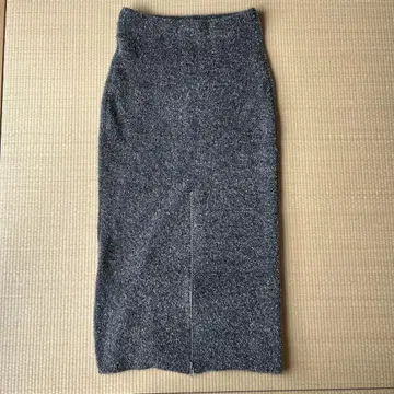차오패닉 티피 라메 그레이 타이트 롱 스커트