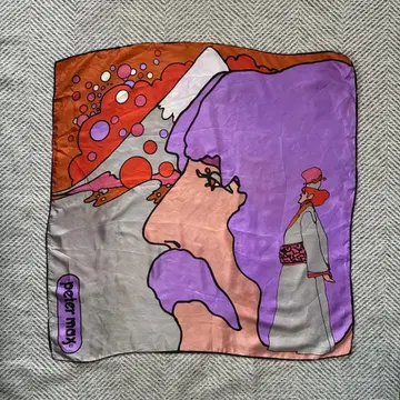 70's 빈티지 Peter max 피터 맥스 실크 스카프