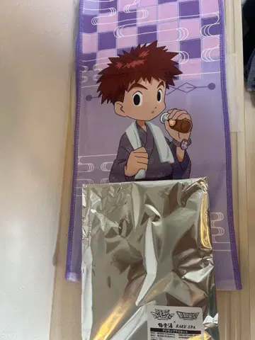 디지몬 극락탕 콜라보 머플러 타월