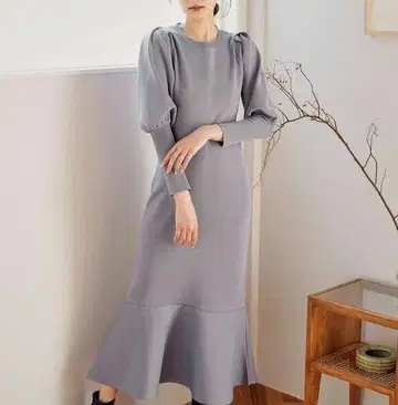 [ 새상품급 ] 노엘라 지고 슬리브 머메이드 원피스 롱 원피스
