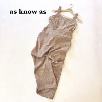 아즈노우아즈 코듀로이 오버롤 살로펫 브라운