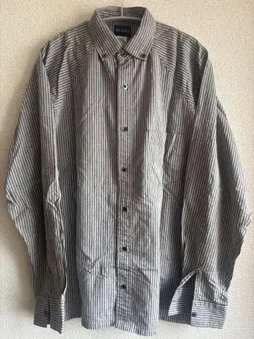 BEAMS 스트라이프 긴팔 셔츠 L