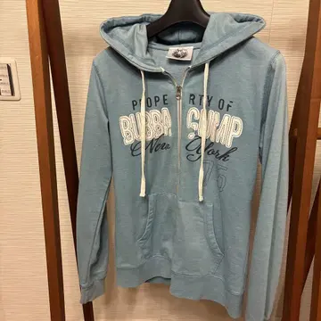 BUBBA GUMP NY 스카이블루 후드티 프론트 지퍼