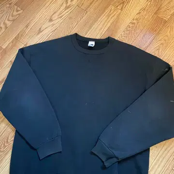 90s 러셀 애슬레틱 무지 블랙 맨투맨 멕시코 XL 사이즈