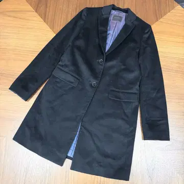 새상품급 캐시미어 울 투모로우랜드 컬렉션 체스터 코트 블랙 롱