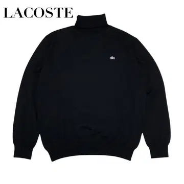 [ 새상품급 ] LACOSTE 라코스테 악어 자수 터틀 니트 스웨터 블랙
